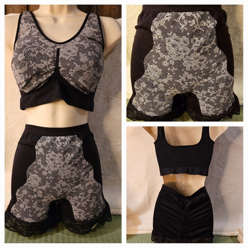 Rhonda Shear Pinup Panties Matching BRA Set. Size L